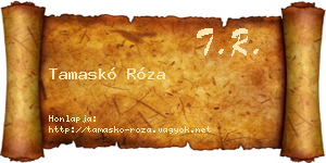 Tamaskó Róza névjegykártya